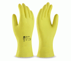 688LDY Guante tipo doméstico de látex amarillo para riesgos mecánicos superficiales.