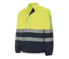 988CFYIAYFA Chaqueta IGNÍFUGA y ANTIESTÁTICA, de Alta Visibilidad. 270 gr.