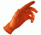 N393052N Guante de nitrilo naranja textura de diamante.