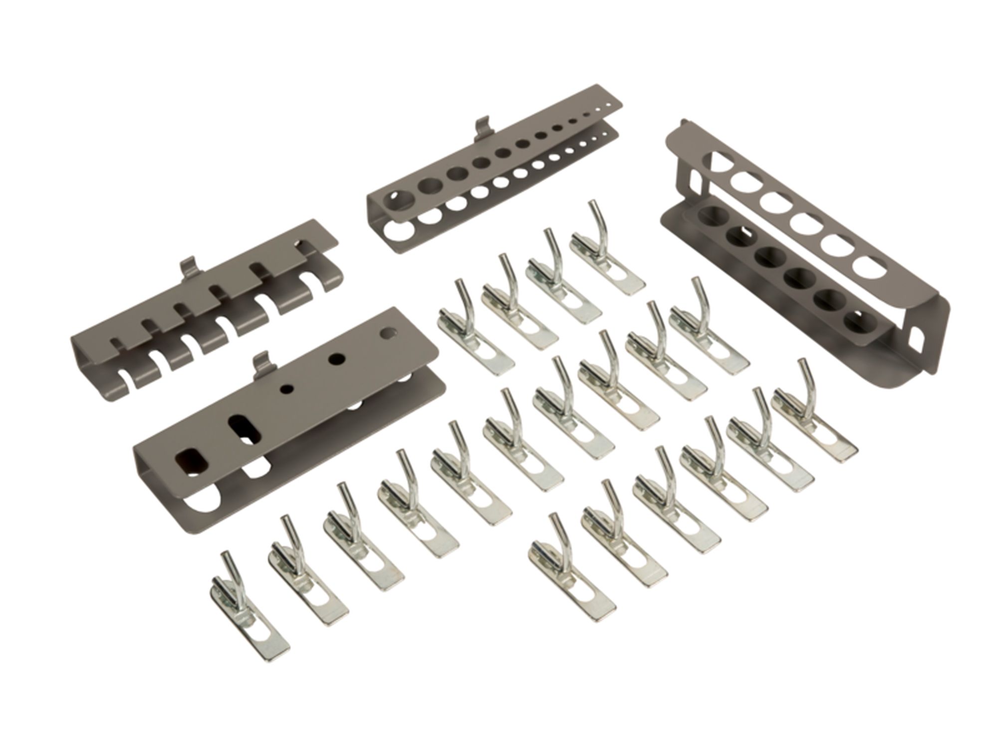 Juego de ganchos para armario y panel 1495 (24 piezas)