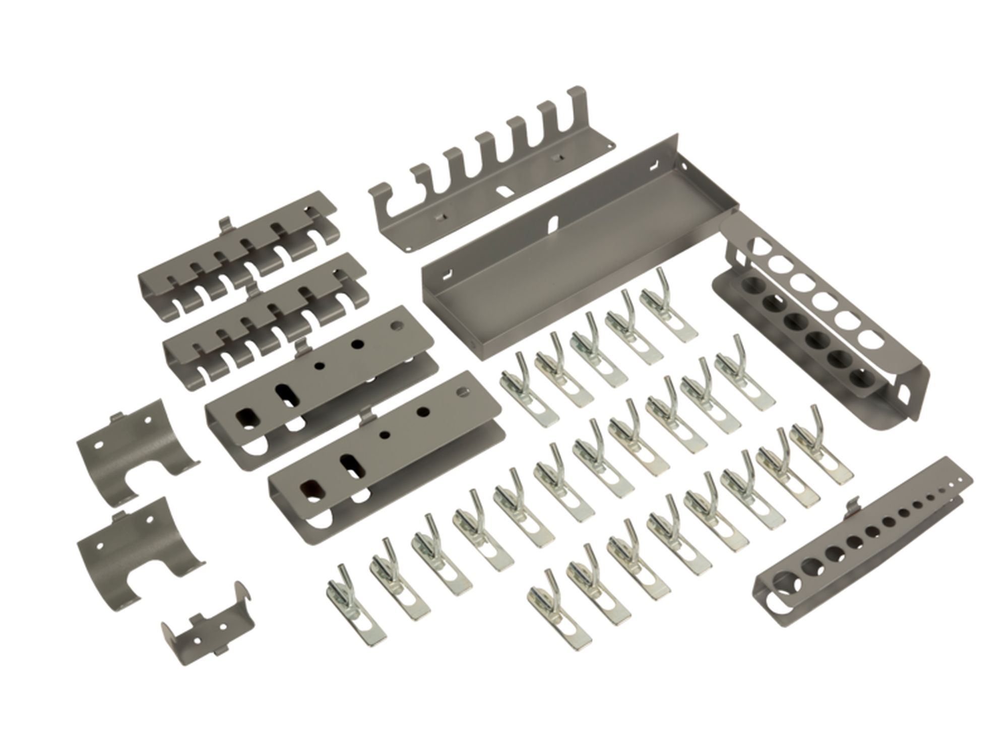 Juego de ganchos para armario y panel 1495 (35 piezas)