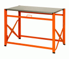 Banco de trabajo plegable con encimera galvanizada de 840 mm x 510 mm x 970 mm