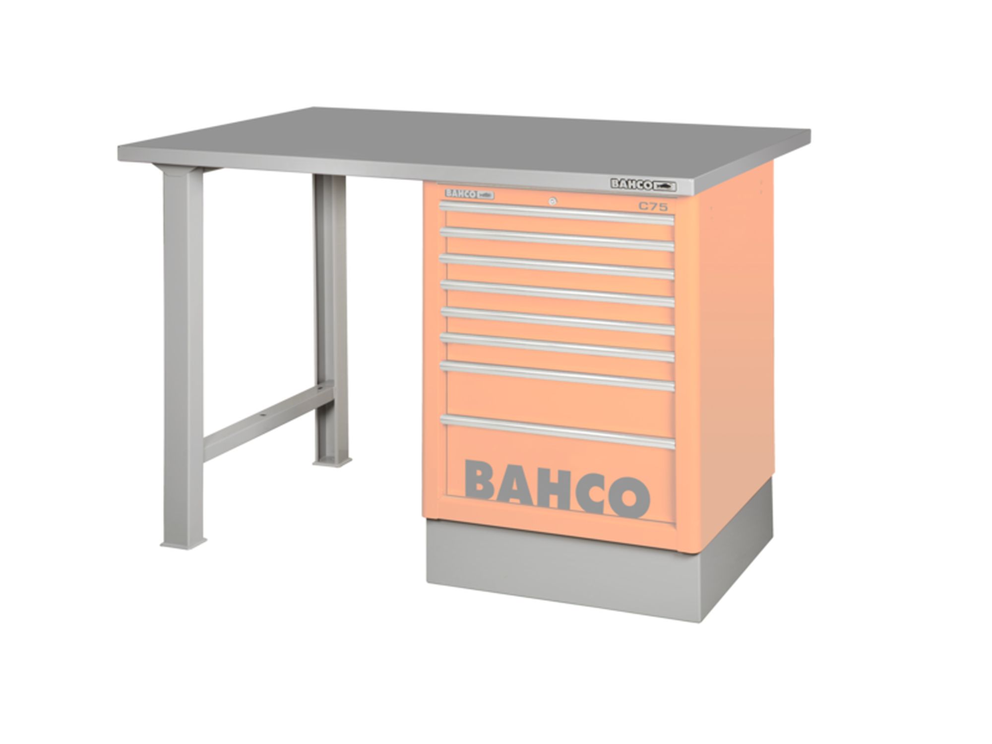 Kit de encimera de acero para convertir los carros de la serie 1475K en bancos de trabajo de 1500 mm x 750 mm x 1030 mm