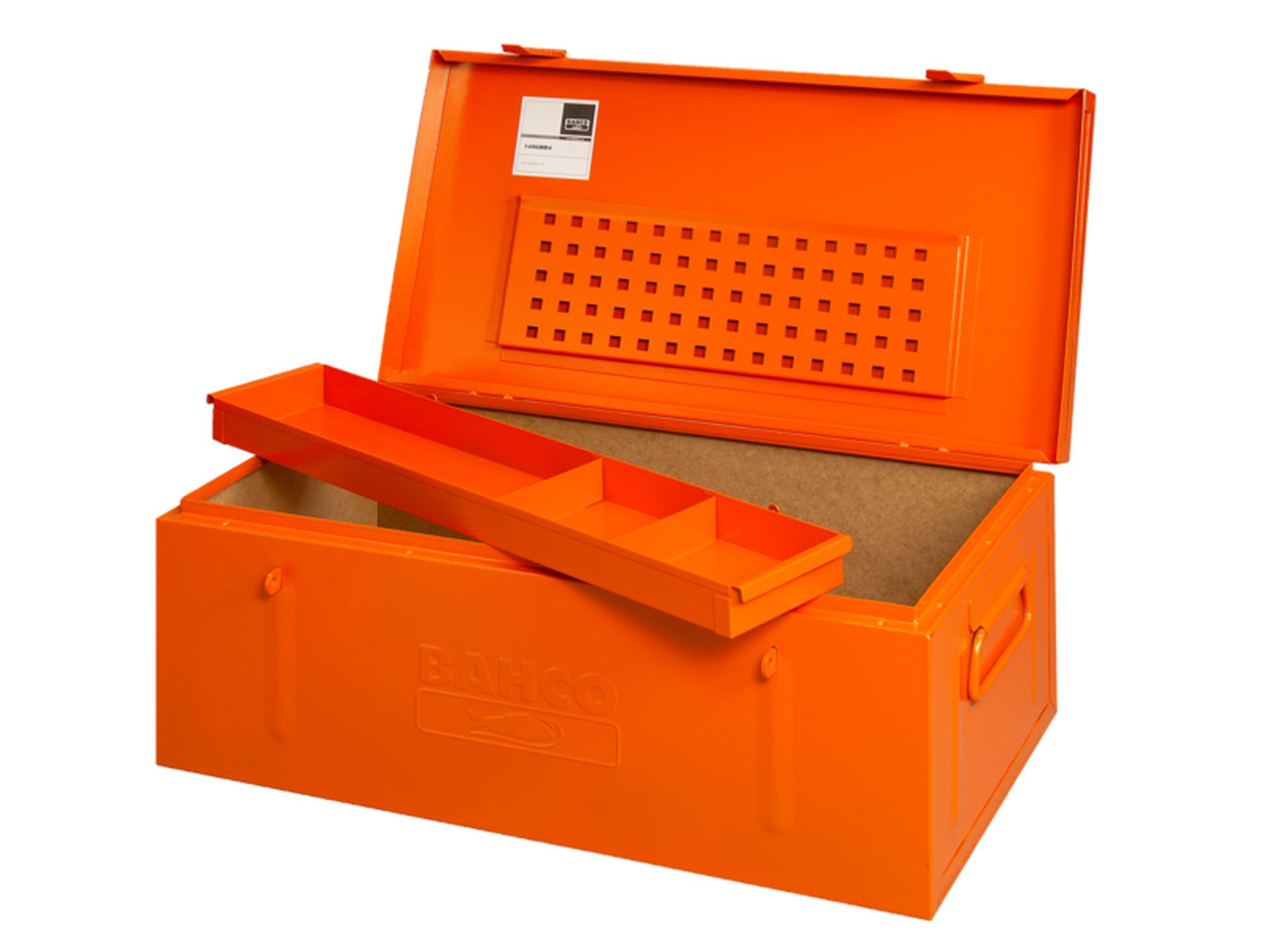 Caja metálica de albañil de 830 mm x 440 mm x 340 mm