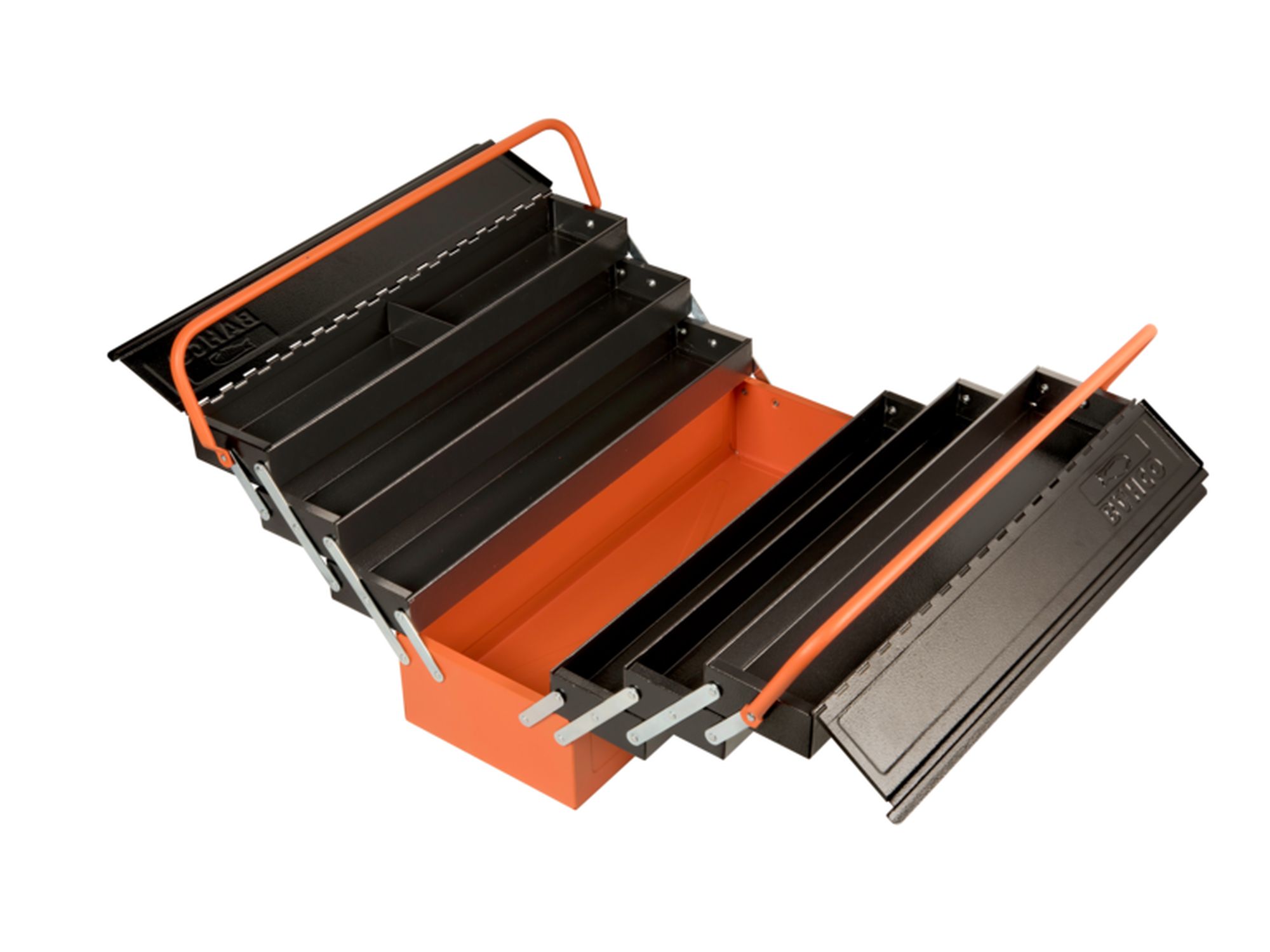 Caja de herramientas con 7 compartimentos de 260 mm x 200 mm x 525 mm y 15 kg