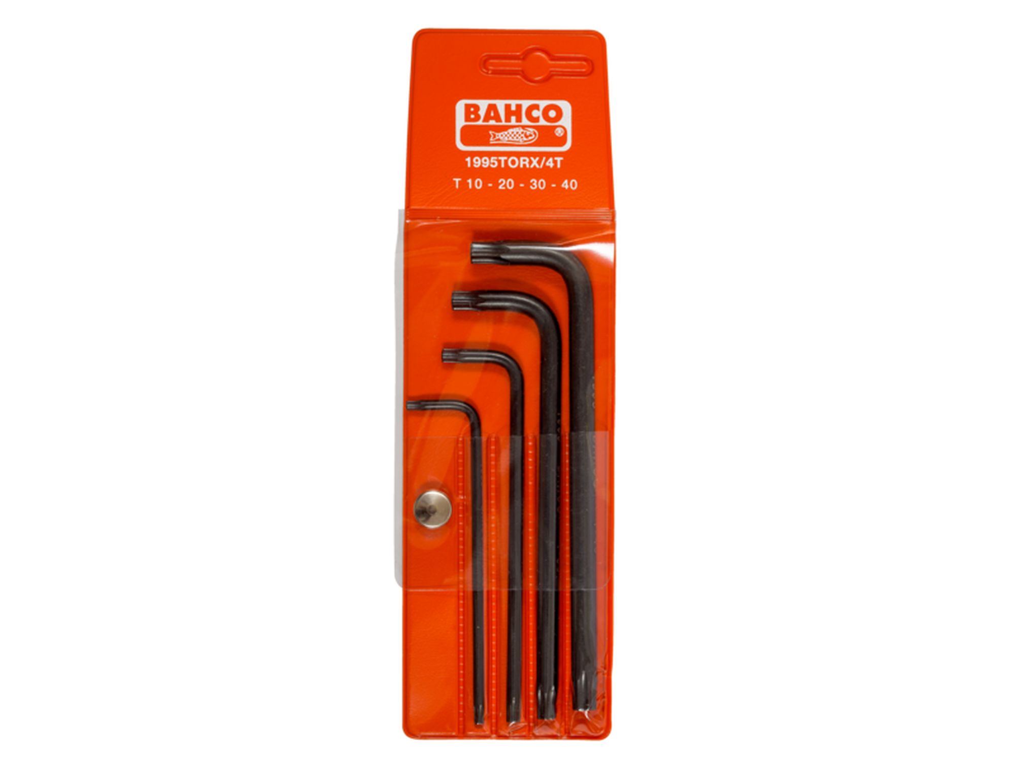 Juego de 4 llaves tipo allen hexagonales TORX® largas y fosfatadas, T10-T40