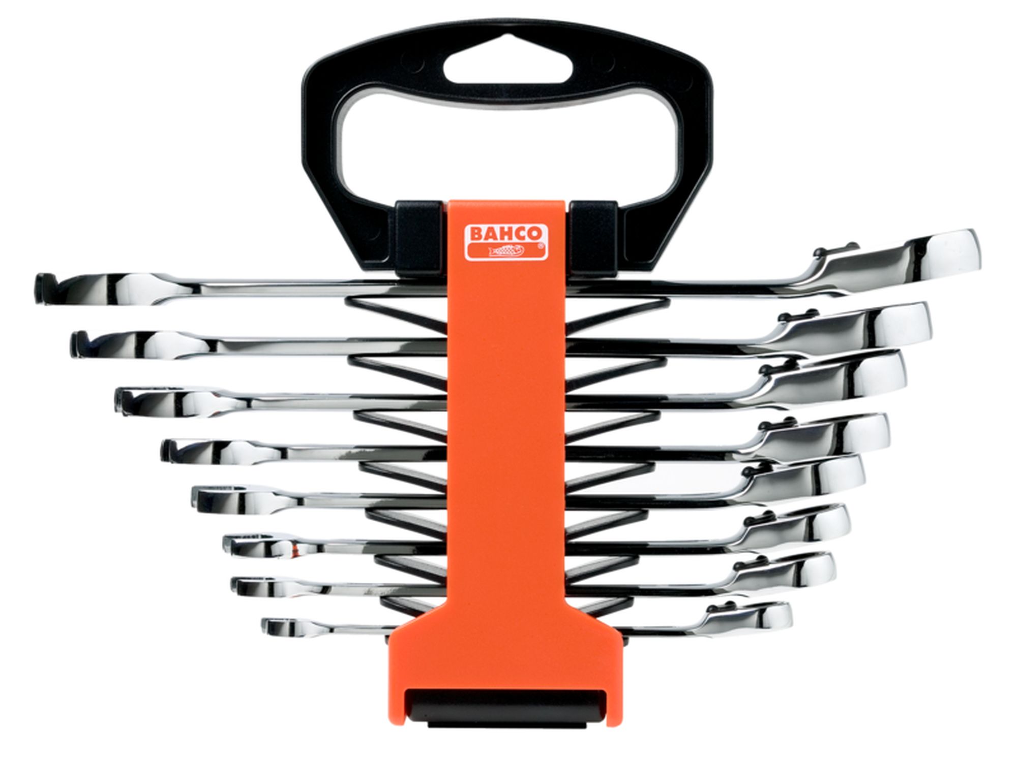 Juego de llaves combinadas de carraca (8 piezas/colgador de plástico)