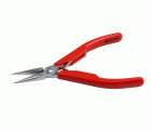 Alicates de boca semirredonda con mangos sintéticos y acabado pulido brillante (132 mm)