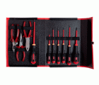 Composición de herramientas aisladas para electricistas en estuche plegable: 10 piezas