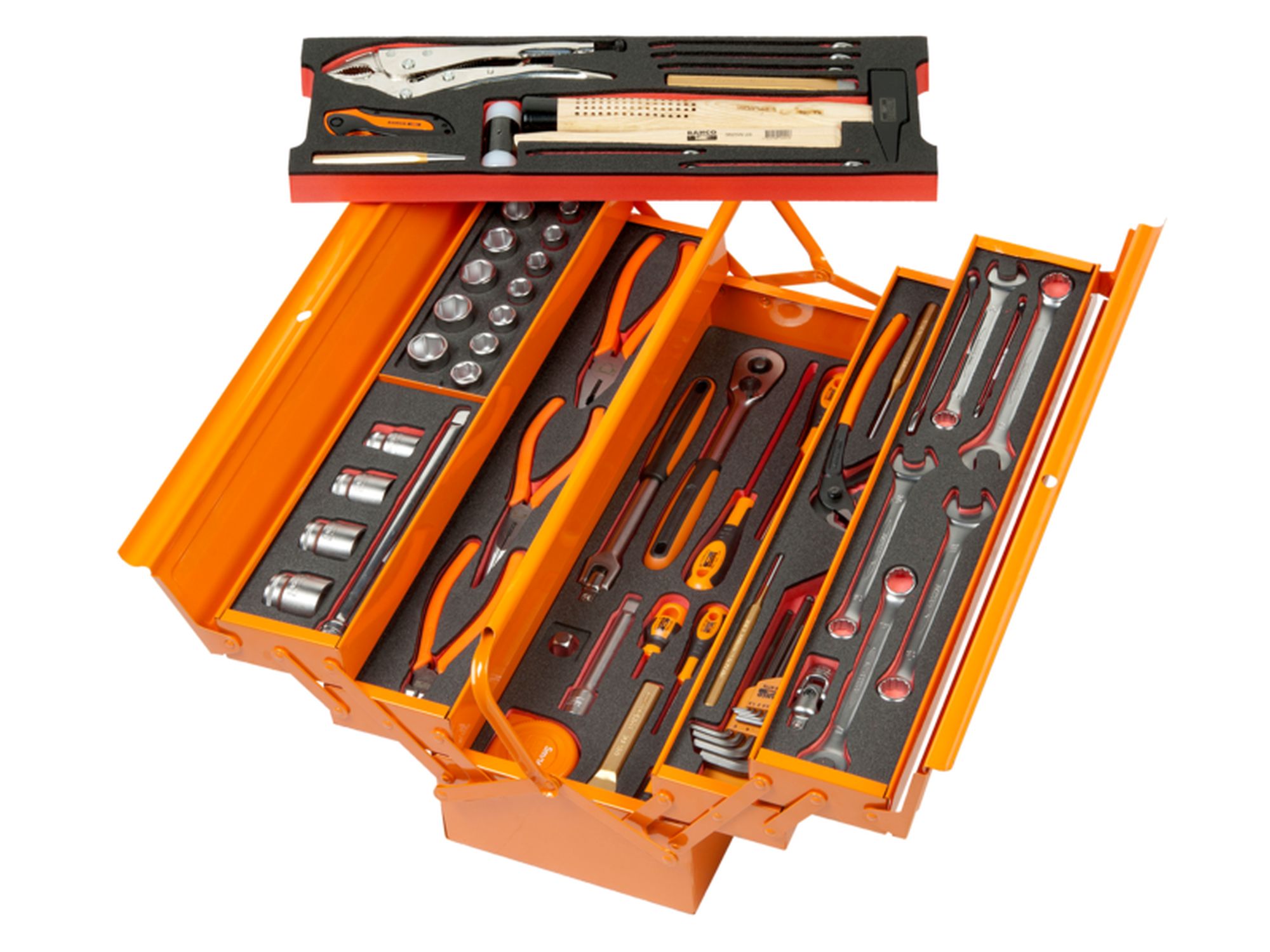 Cantilever Metallic Box with Foams General Purpose Toolkit - 69 Pcs