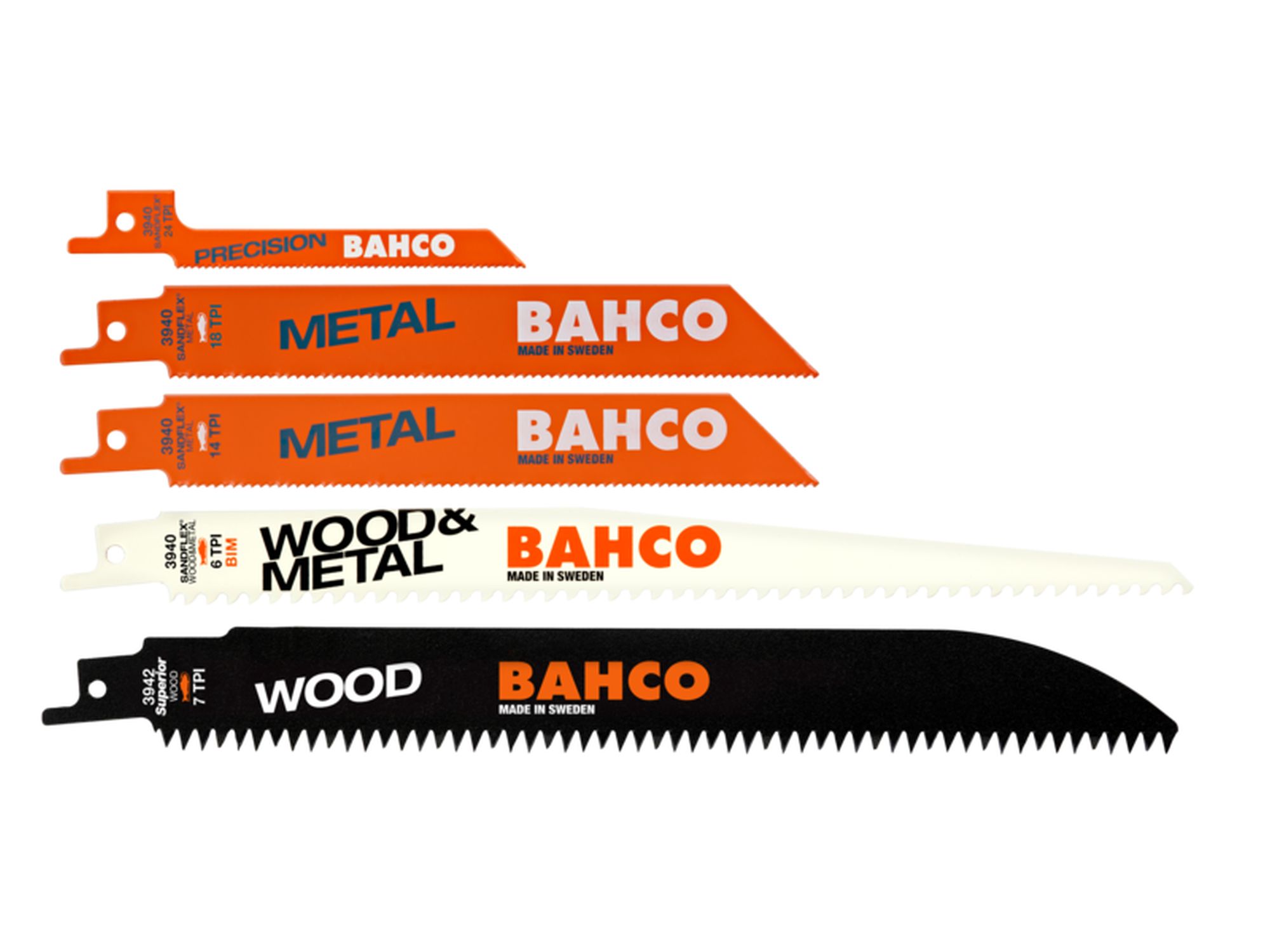 Juego de hojas de sable para madera y metal (5 piezas)