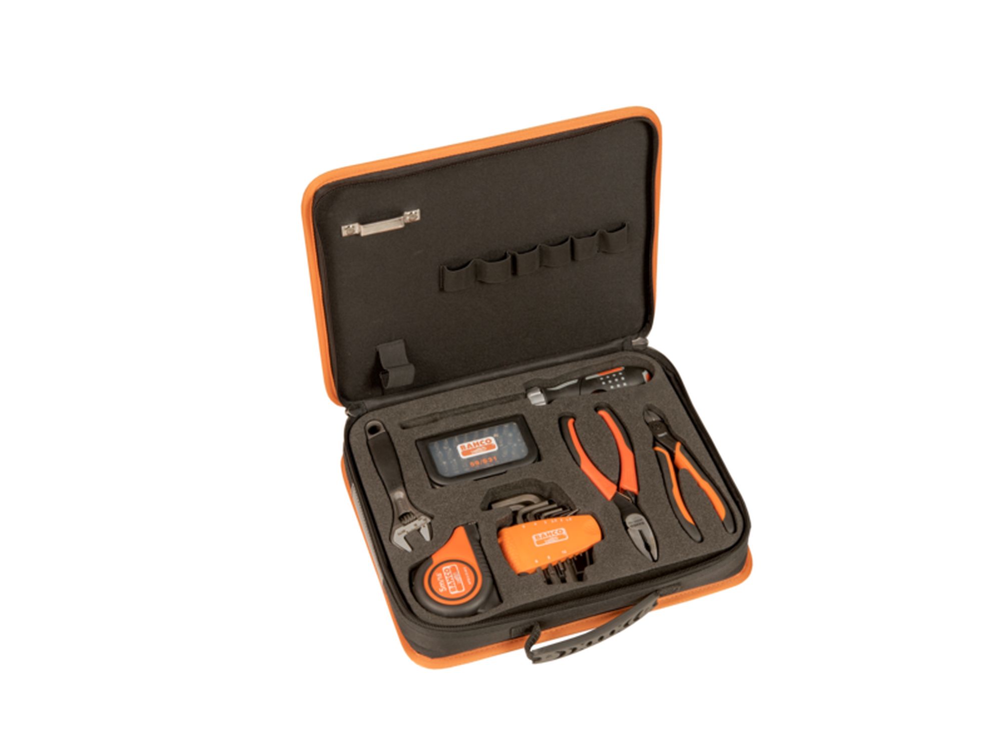 Estuche porta herramientas con 51 piezas, en foam