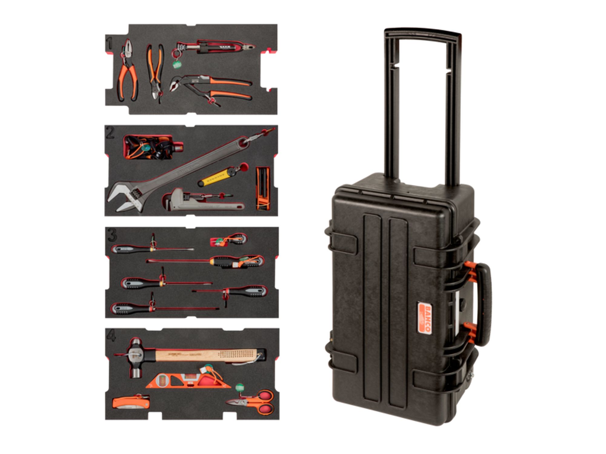 Kit de herramientas de mantenimiento de grúas de gas y petróleo en el agua con maleta altamente resistente, 29 unidades