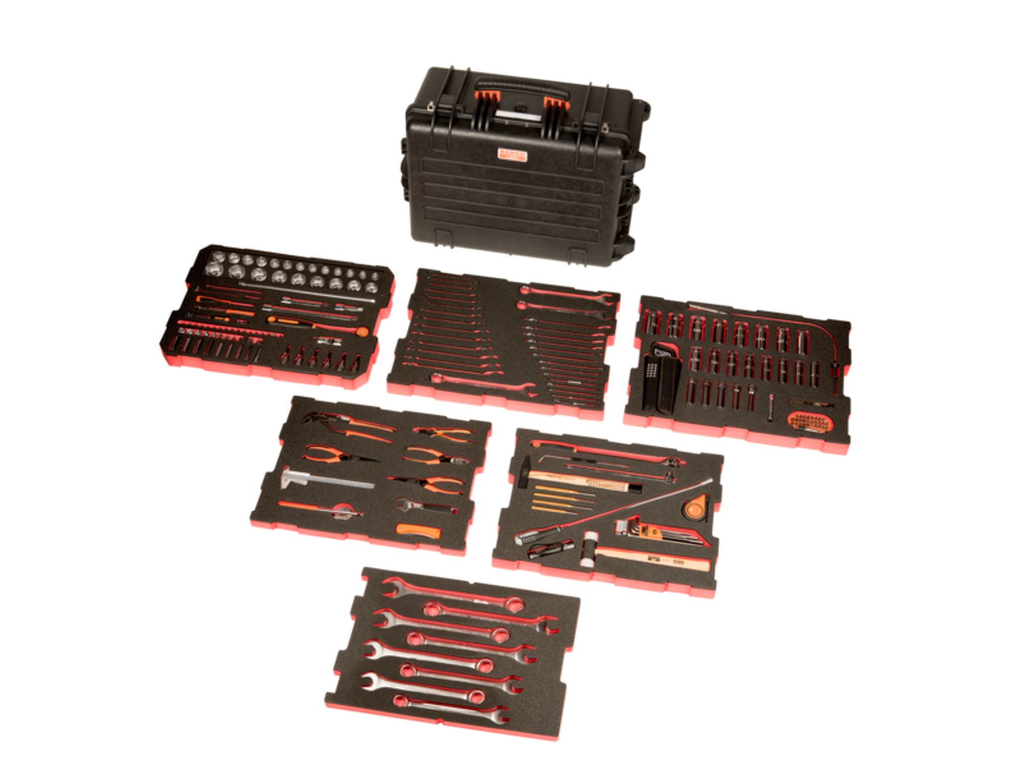 Composición de herramientas para MRO con maleta rígida resistente: 195 piezas