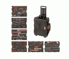 Kit de herramientas para aplicaciones estándar para aerogeneradores en maleta rígida altamente resistente, 114 unidades