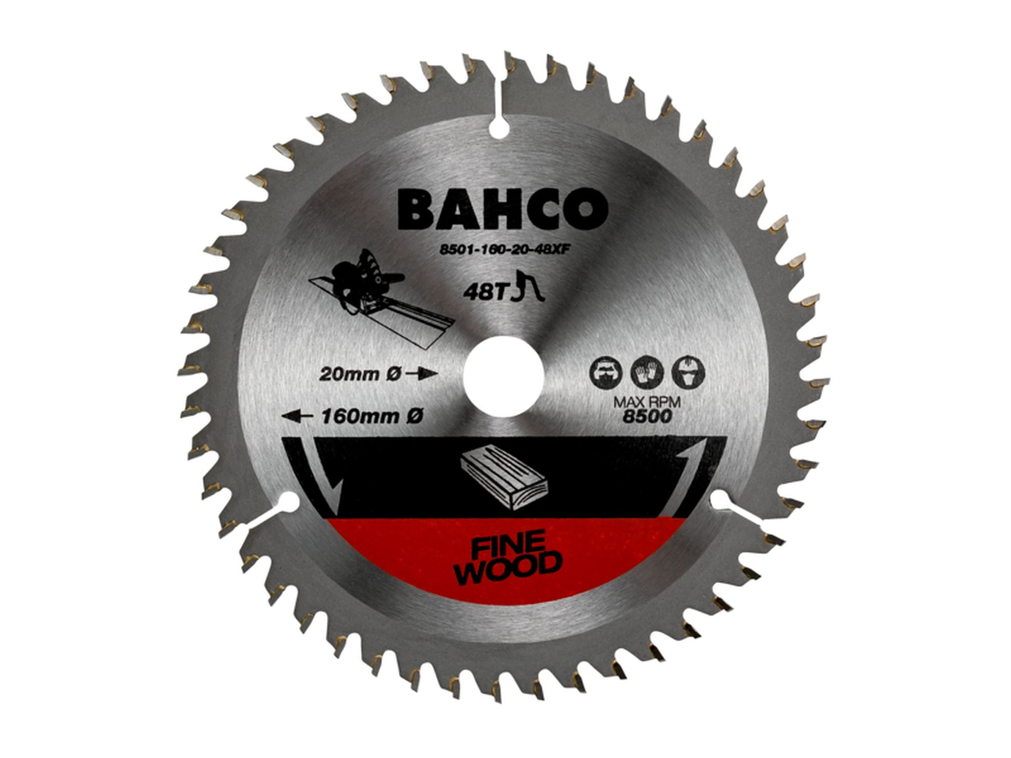 Hoja de sierra circular con 48 dientes para sierras de inmersión en madera de 165 mm x 20 mm