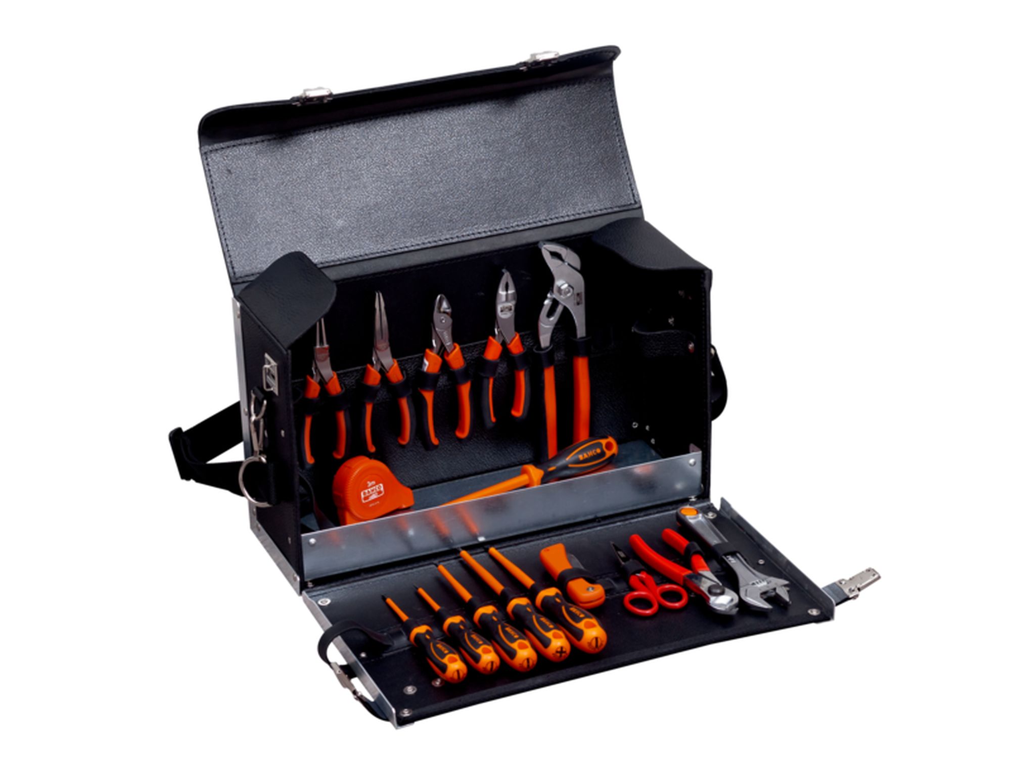 Kit de herramientas de electricista en bolsa de cuero, 16 unidades