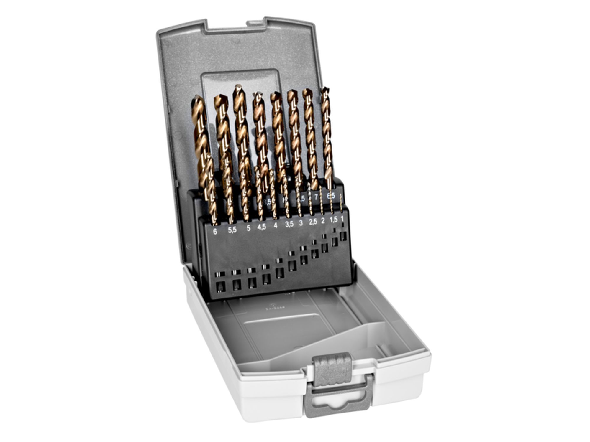 Juego de brocas HSS-E de cobalto para metal (19 piezas)