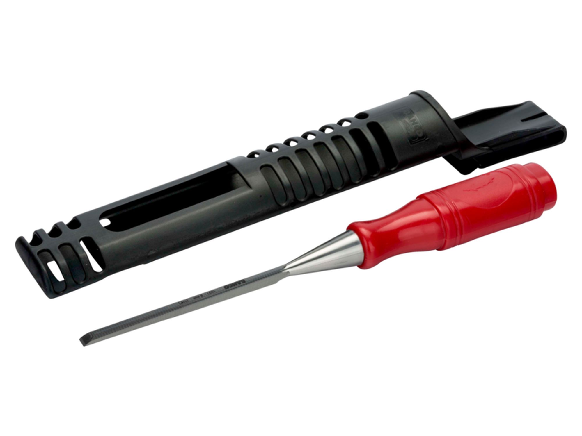 Formón con mango de polipropileno rojo de 32 mm