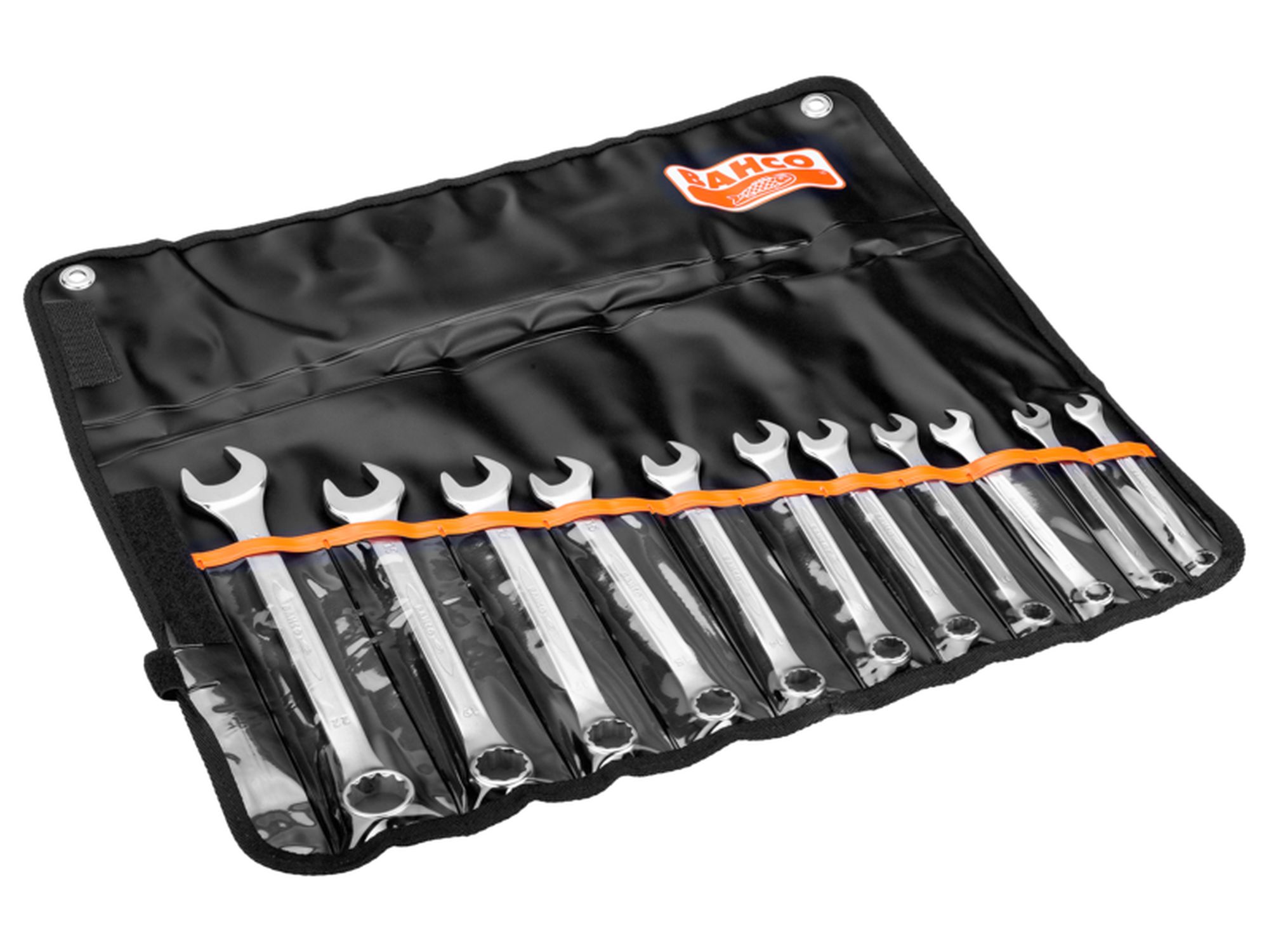 Juego de llaves planas combinadas métricas (11 piezas/estuche)