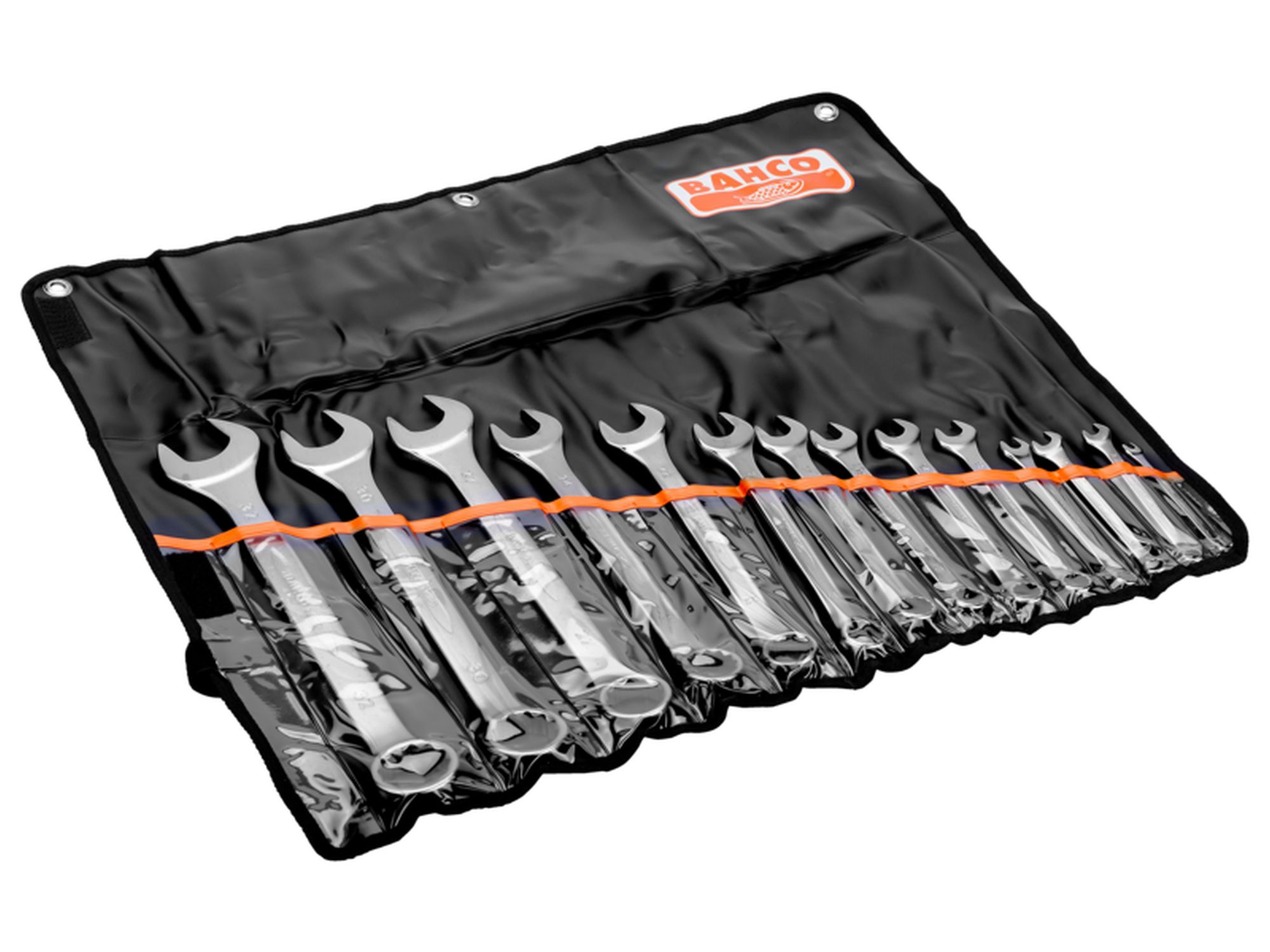 Juego de llaves planas combinadas métricas (14 piezas/estuche)