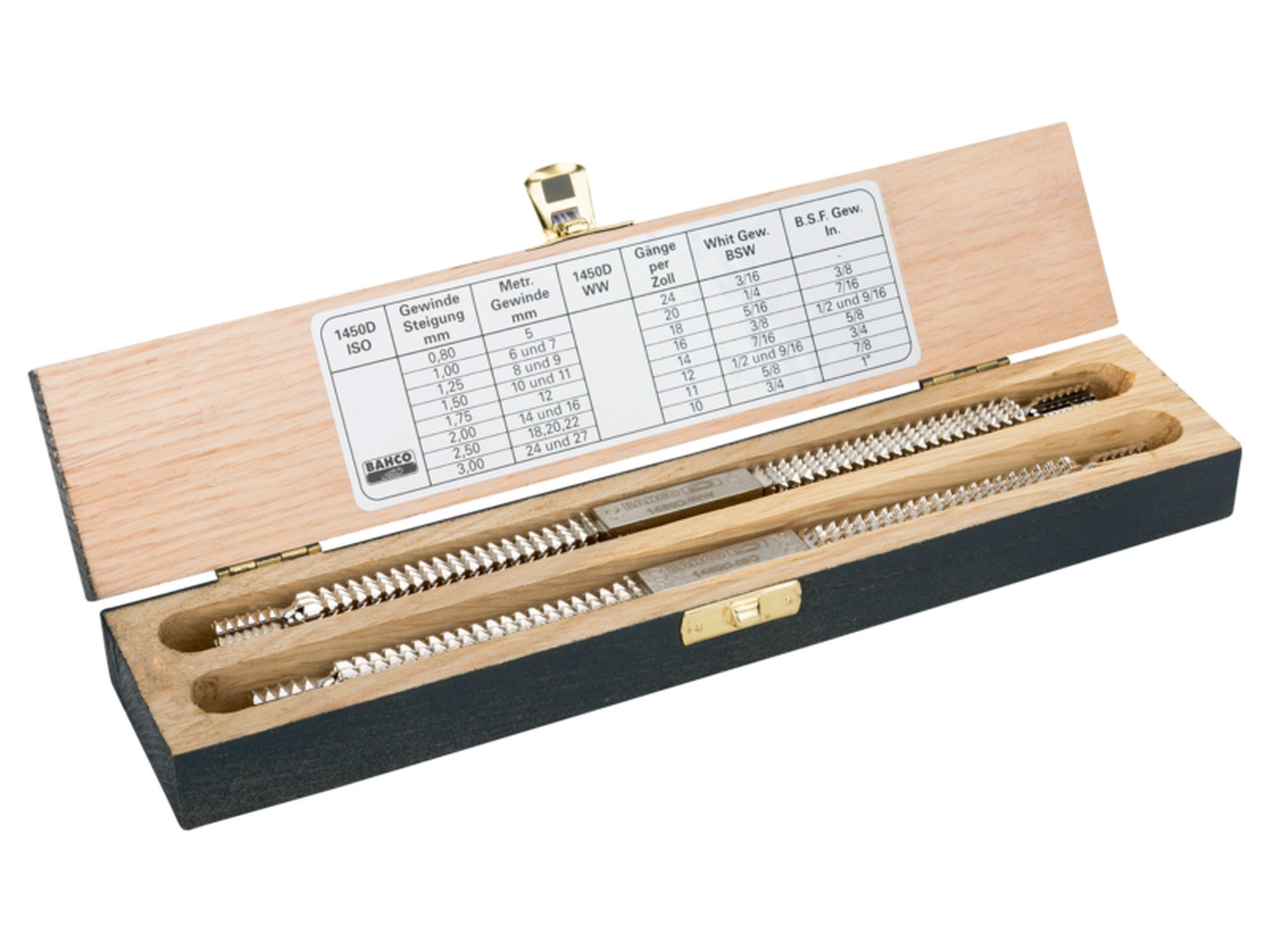 Juego de limas dobles para roscas en caja de madera