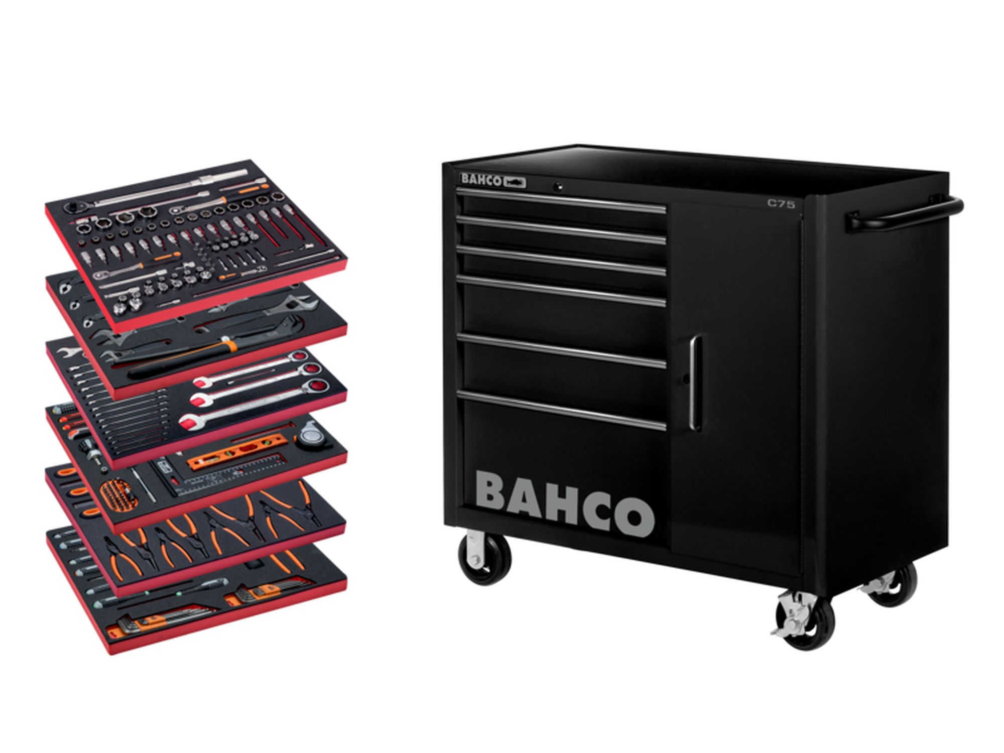 Tool Trolley General Purpose Toolkit - 210 Pcs