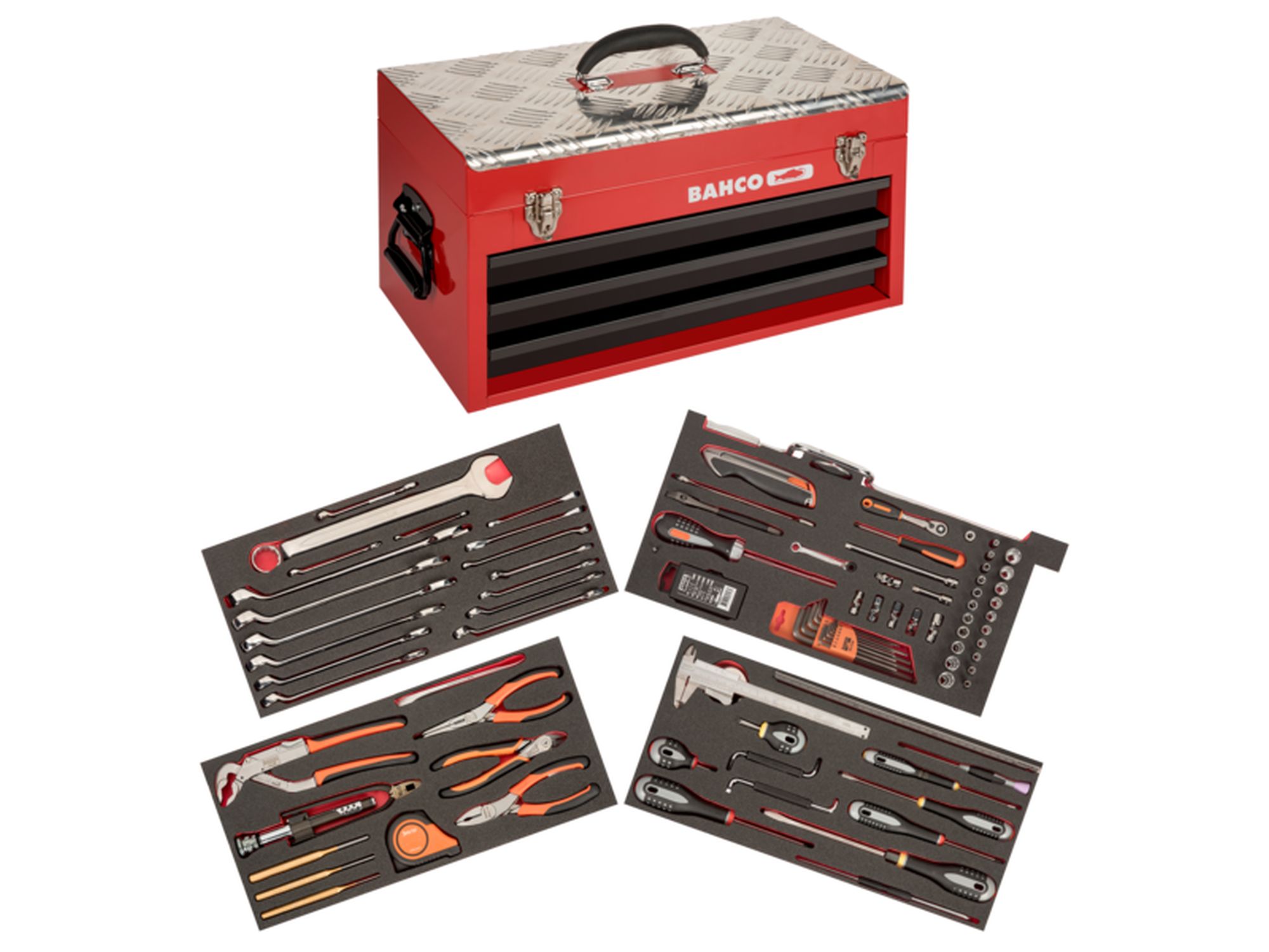 Metallic Tool Box Aviation Toolkit - 124 Pcs