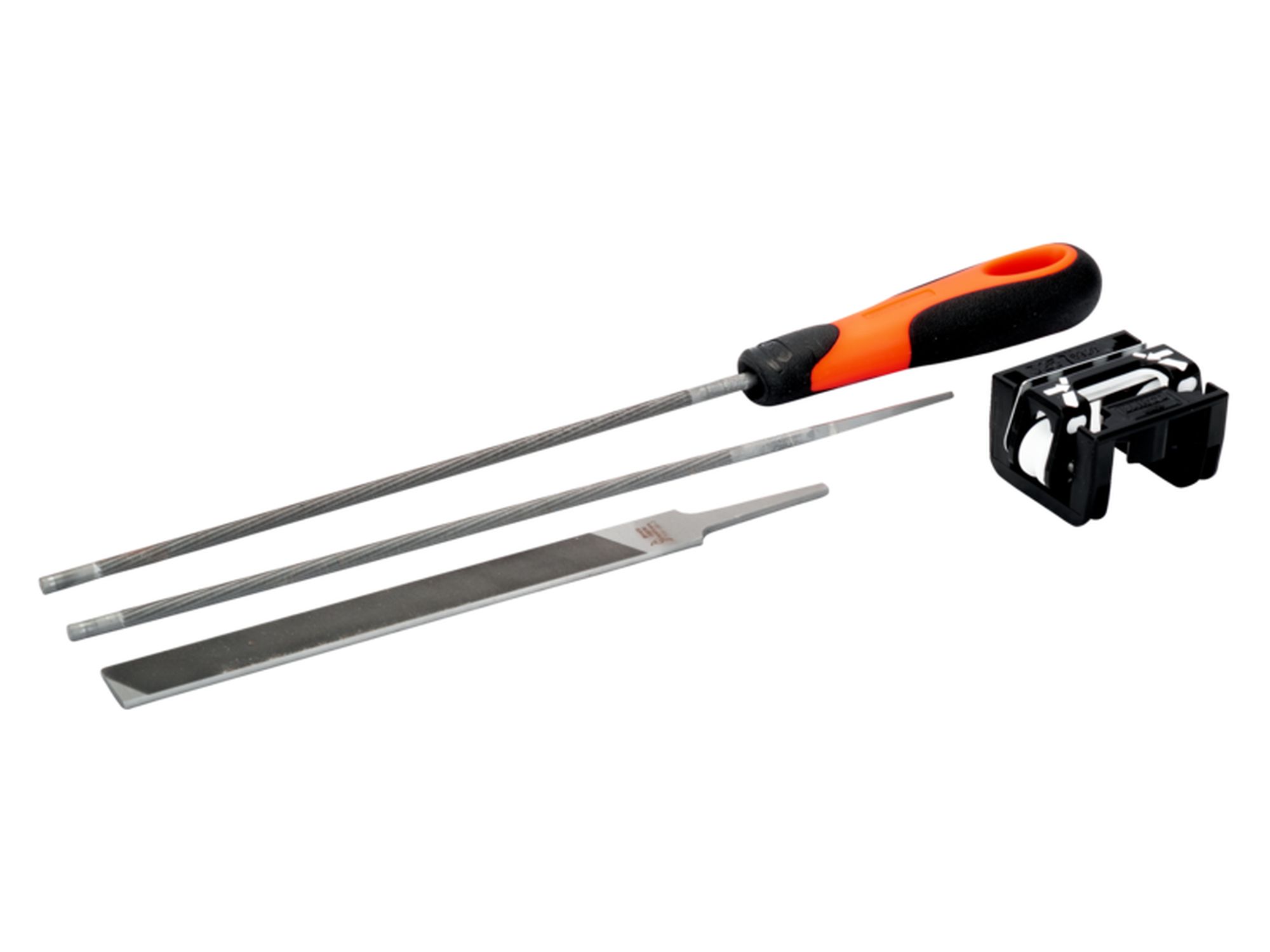 Juego de limas de motosierras ERGO™ con mango bi-componente y guía de limado, 4 mm x 200 mm