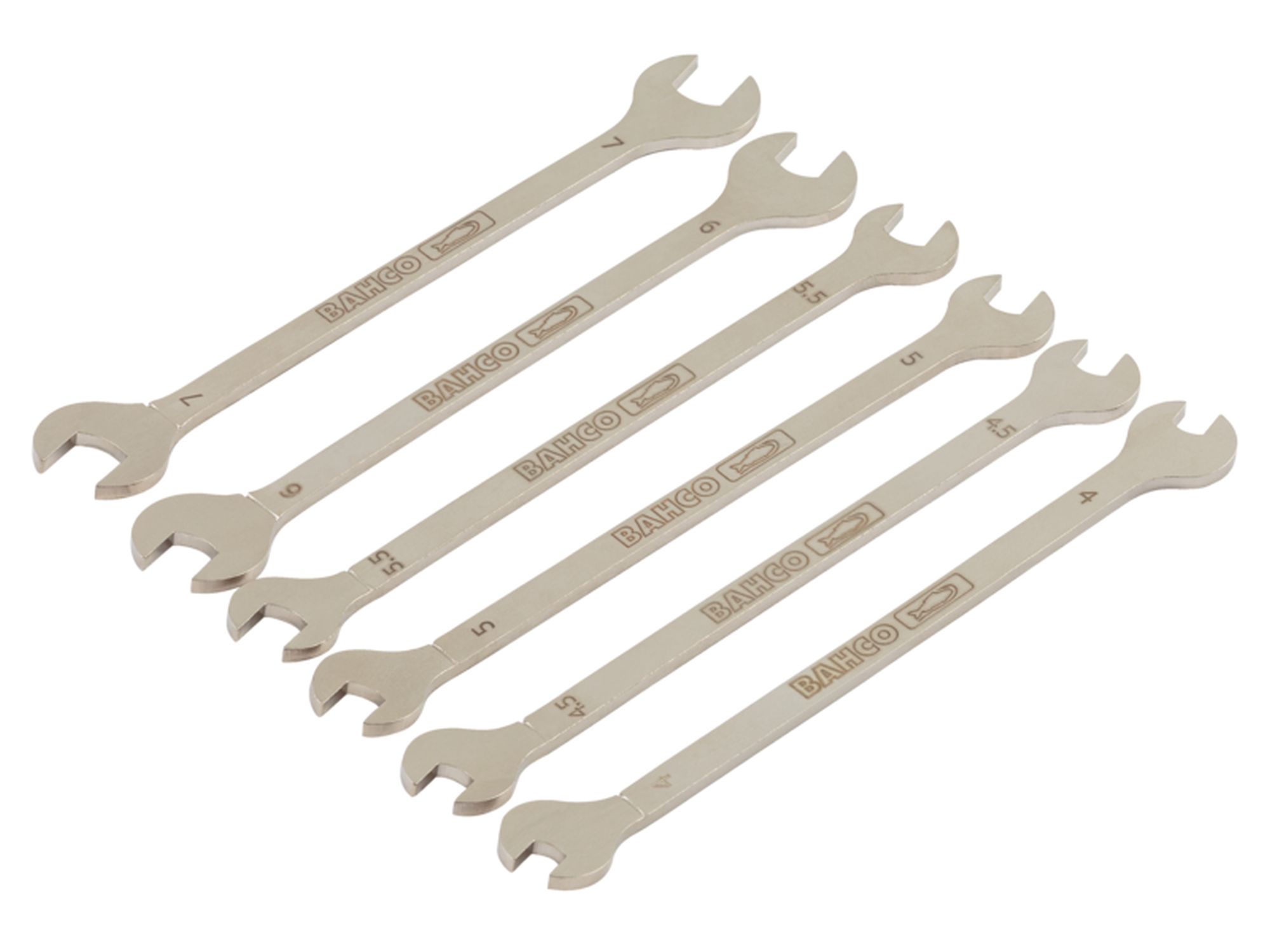 Juego de llaves fijas de dos bocas electrónicas y métricas (6 piezas/estuche)