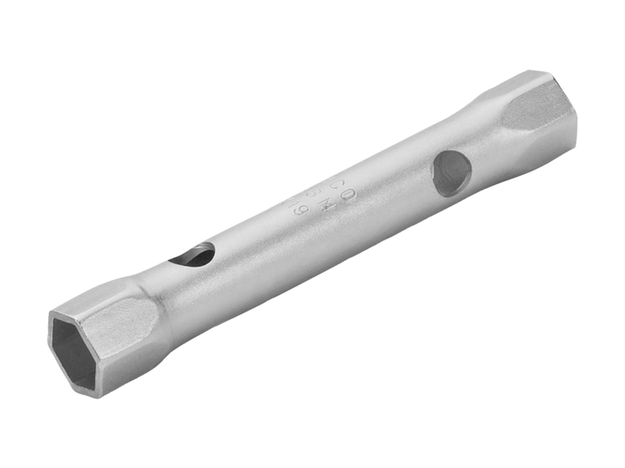 Llave de tubo de dos bocas tubular de 36 mm x 41 mm con acabado cromado de 213 mm