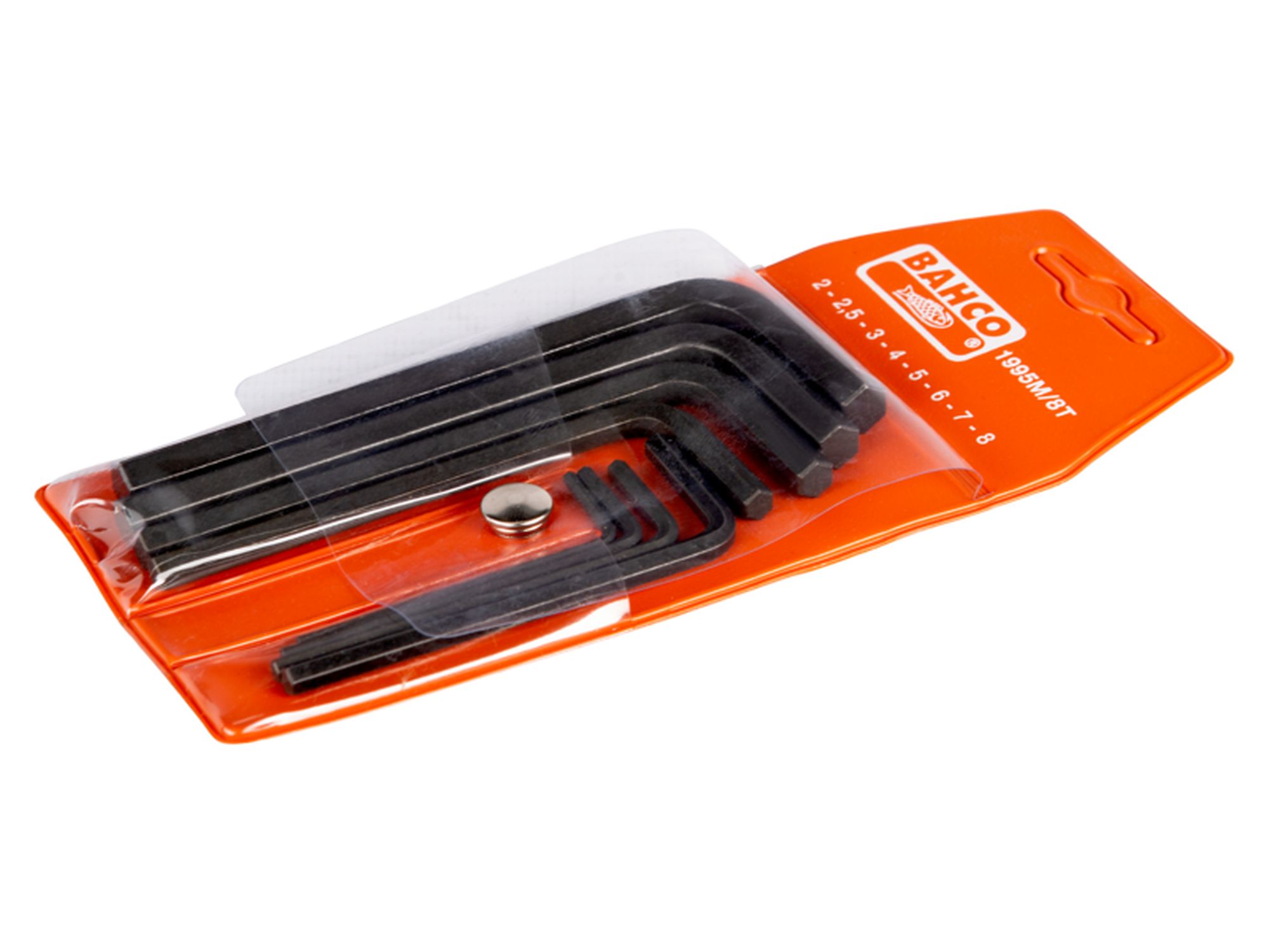 Juego de llaves hexagonales y métricas con acabado fosfatado, 2 mm - 8 mm: 8 piezas