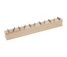 Carril plano y dentado con mango de madera de 275 mm x 35 mm x 25 mm