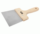 Espátula de emplastecer con hoja de acero inoxidable y mango de madera de 120 mm x 235 mm