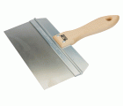 Espátula de emplastecer con hoja de acero inoxidable reforzada y mango de madera de 350 mm