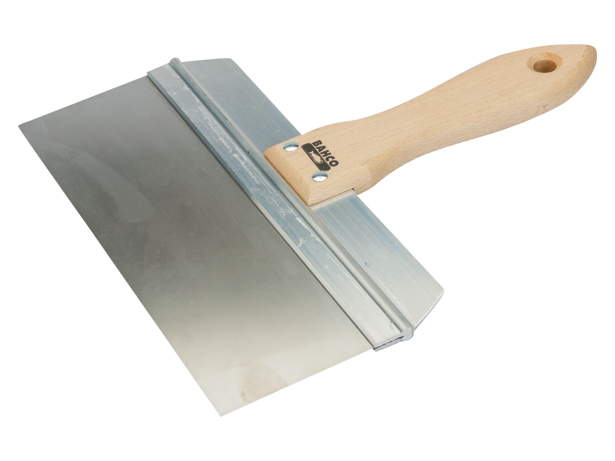 Espátula de emplastecer con hoja de acero inoxidable reforzada y mango de madera de 350 mm