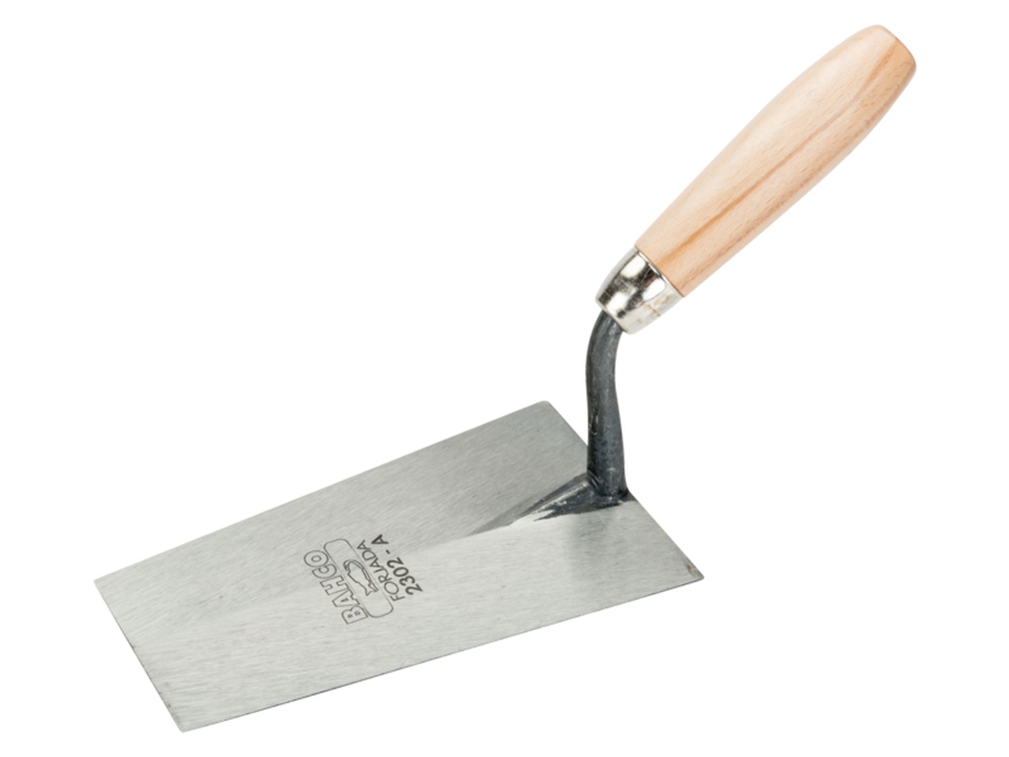 Paleta de albañil modelo norte con mango de madera de 180 mm x 115 mm