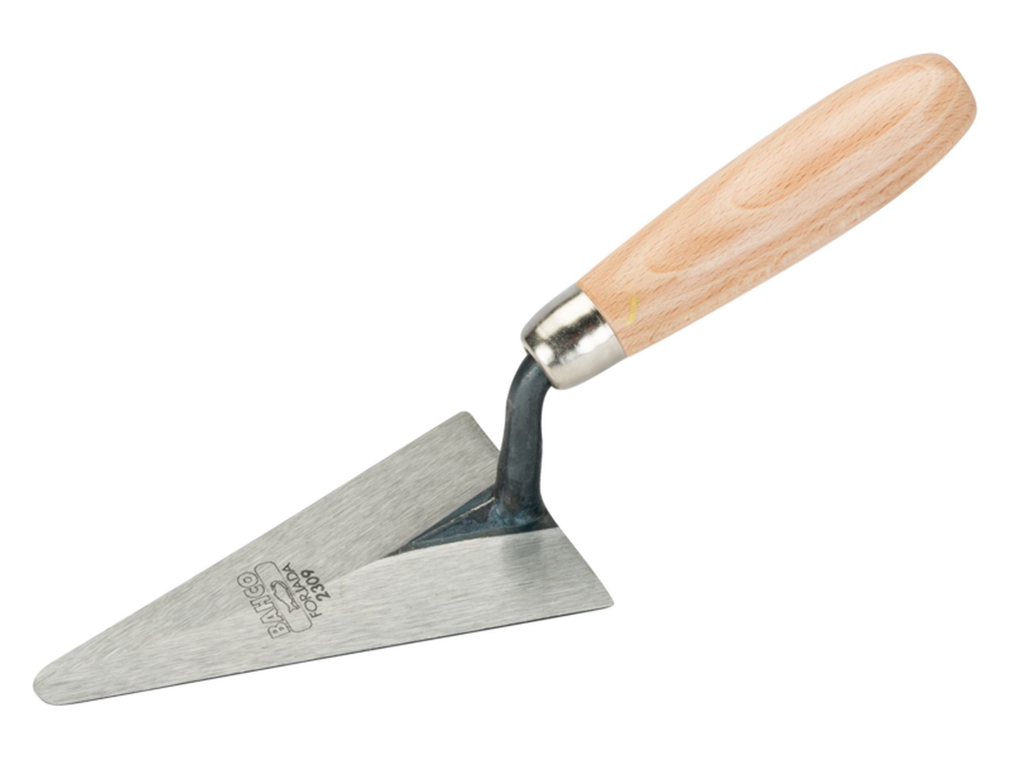 Paleta de albañil con hoja de punta redonda y mango de madera de 125 mm x 75 mm