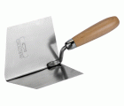 Paleta de albañil para interiores con hoja de acero inoxidable y mango de madera remachado de 120 mm x 97 mm x 97 mm