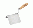 Paleta de albañil para exteriores con hoja de acero inoxidable y mango de madera remachado de 120 mm x 97 mm x 97 mm