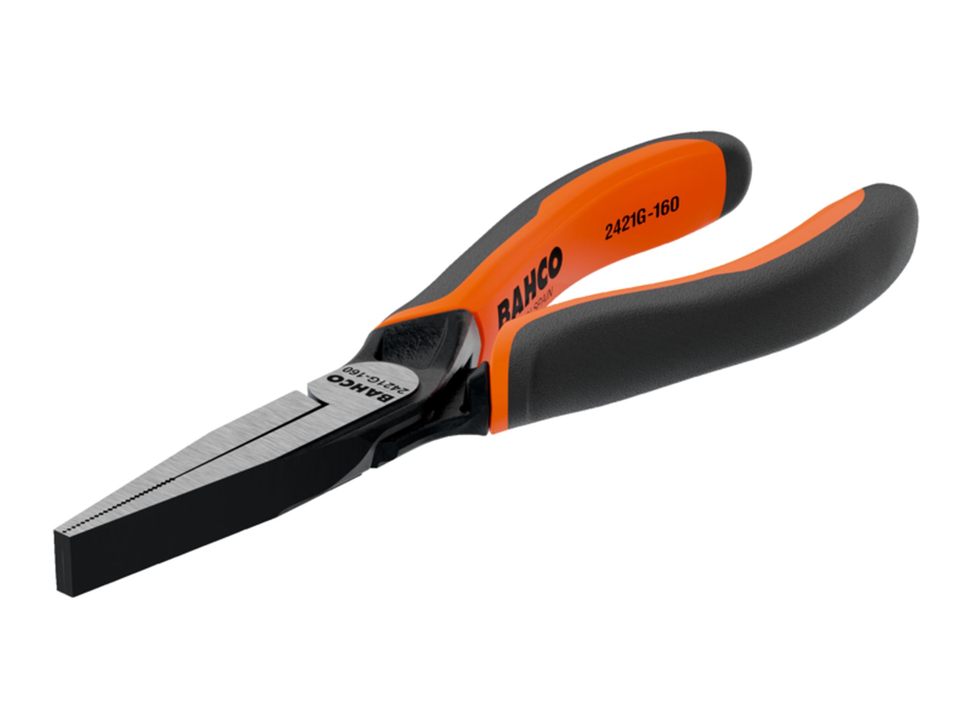 Alicates ERGO™ de boca plana y cabeza larga, con mangos bi-materiales (160 mm) Embalaje industrial