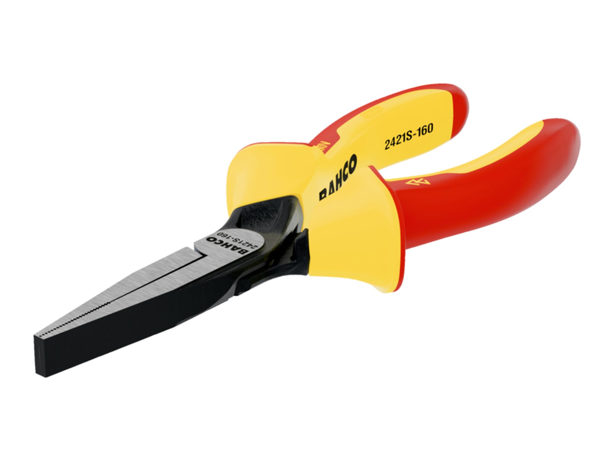 Alicates ERGO™ de boca plana y cabeza larga, con mangos bi-materiales aislados (140 mm)