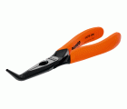 Alicates de boca semirredonda y punta curvada 45°, con mangos monomateriales (160 mm)