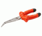 Alicates de boca semirredonda con punta curva de 45° y aislados VDE, 200 mm