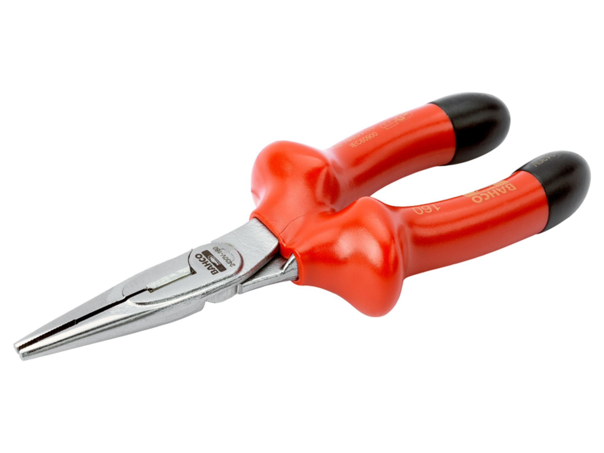 Alicates de boca semirredonda y aislados VDE, 200 mm