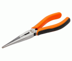 Alicates de boca semirredonda con mangos bi-componentes y acabado lacado, 165 mm