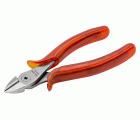 Alicates de corte diagonal para alambre de acero, con mangos de acetato de celulosa y acabado cromado niquelado (125 mm)