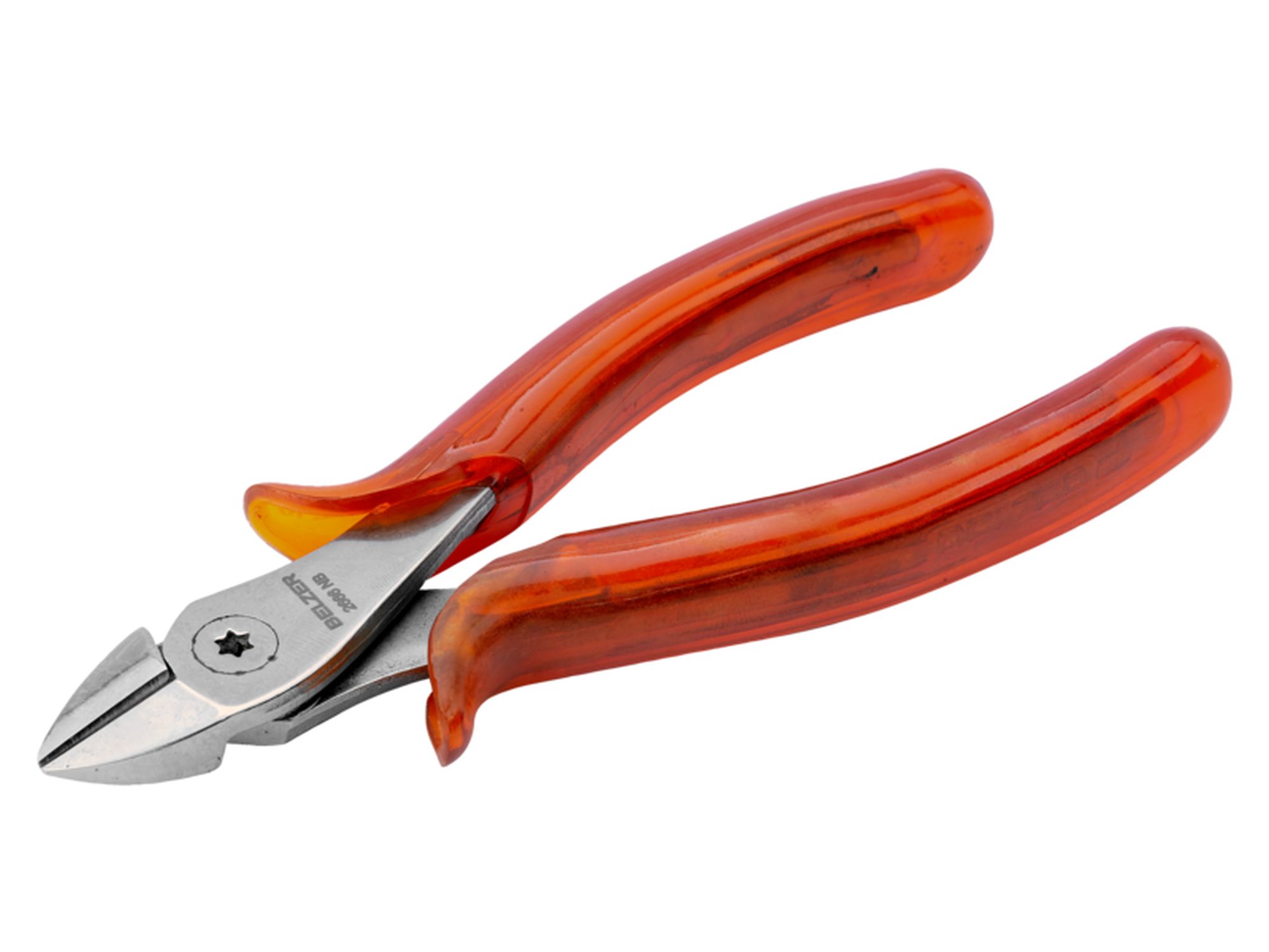 Alicates de corte diagonal para alambre de acero, con mangos de acetato de celulosa y acabado cromado niquelado (125 mm)