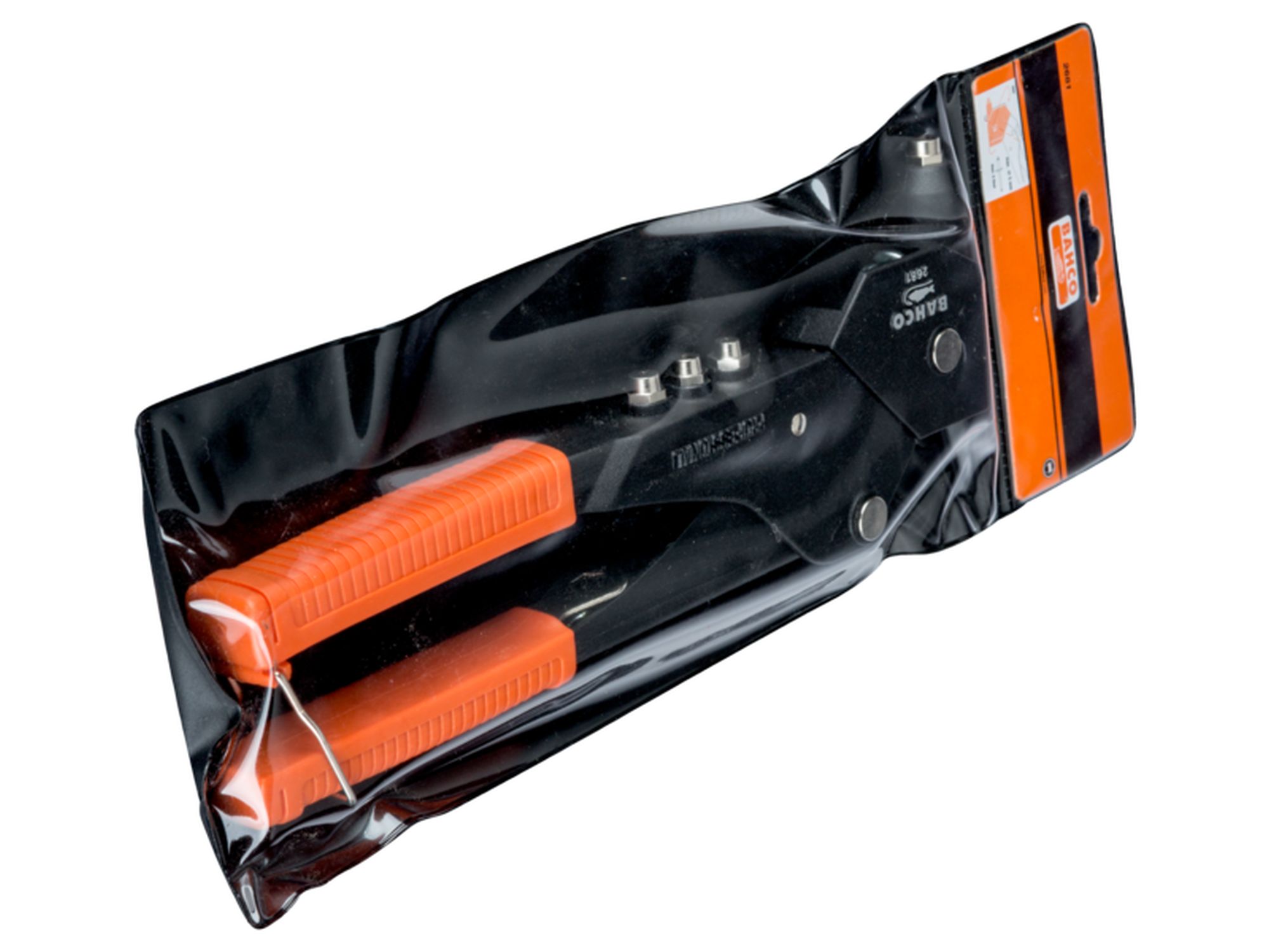 Remachadora de mano con articulación de 360°, 285 mm