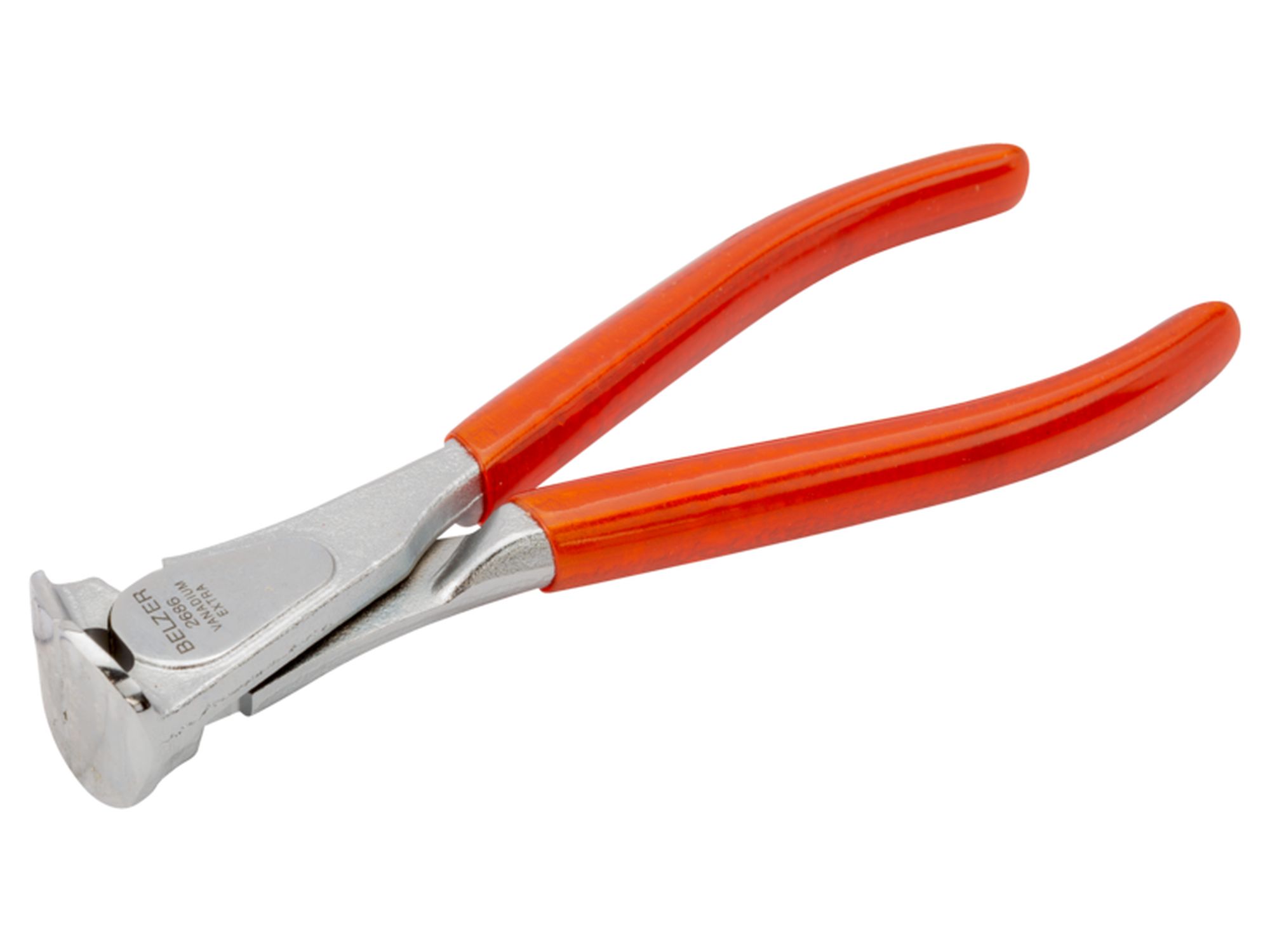 Alicates de corte frontal con mangos recubiertos de PVC y acabado cromado niquelado (160 mm)